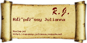 Répássy Julianna névjegykártya